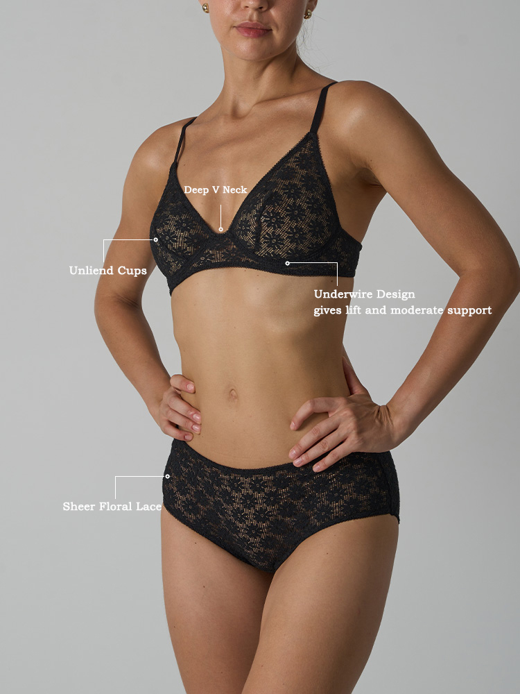 VITALINOVO 3 Pieces Lace Linge - огляд і ціна Sheer Bra Lace