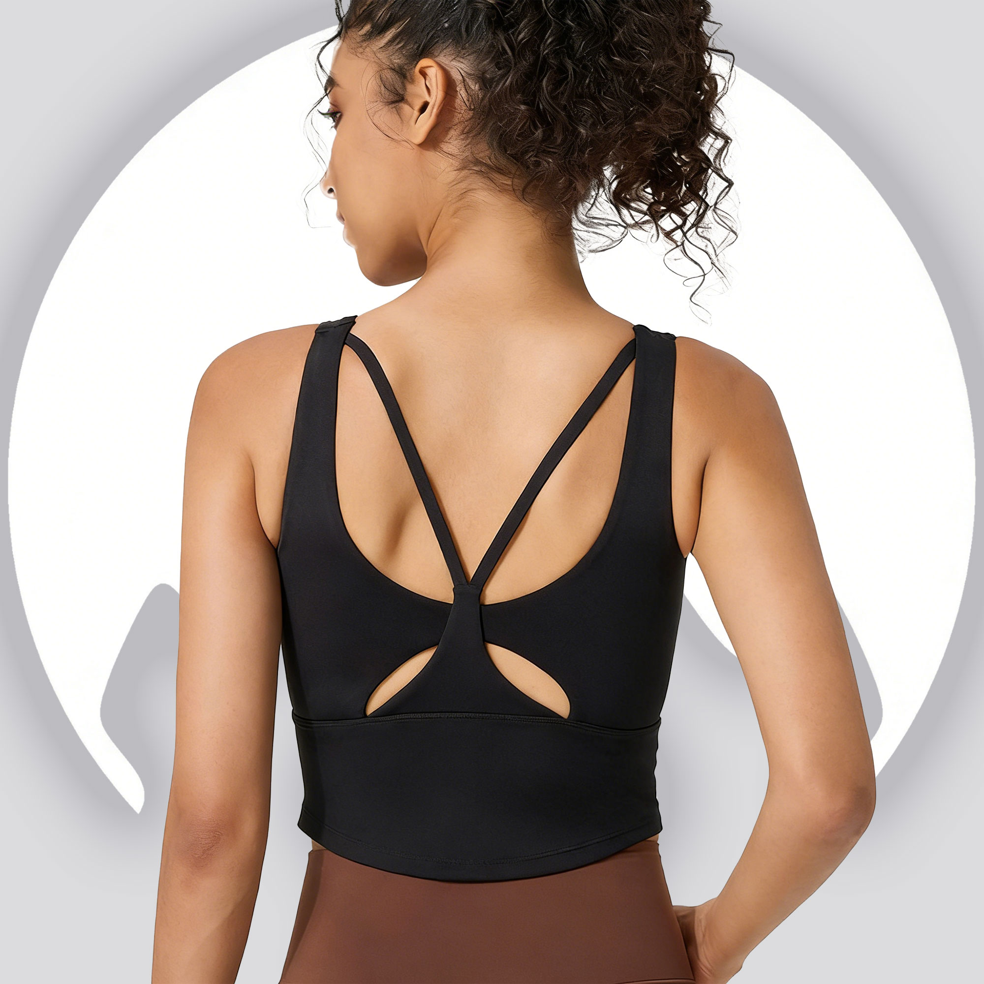 Women's Fixed Cup Yoga Sports  - огляд і ціна Sports Bra Racerback